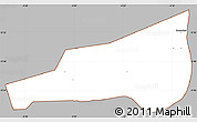 Gray Simple Map of Mafoune, cropped outside