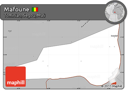 Gray Simple Map of Mafoune
