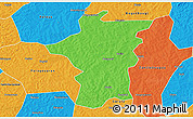 Political 3D Map of Bougouni-Central