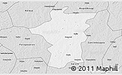 Silver Style 3D Map of Bougouni-Central