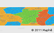 Political Panoramic Map of Bougouni-Central
