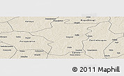 Shaded Relief Panoramic Map of Bougouni-Central