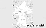 Silver Style Simple Map of Bougouni