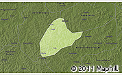 Physical 3D Map of Kebila, darken