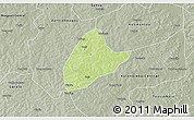 Physical 3D Map of Kebila, semi-desaturated