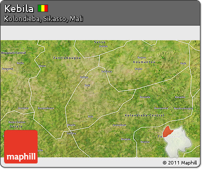 Satellite 3D Map of Kebila