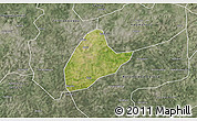 Satellite 3D Map of Kebila, semi-desaturated