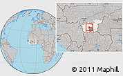 Gray Location Map of Kebila, highlighted parent region, highlighted grandparent region