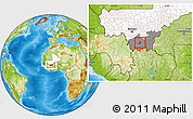Physical Location Map of Kebila, highlighted country, highlighted grandparent region
