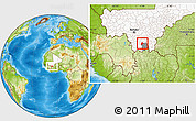 Physical Location Map of Kebila, highlighted country, highlighted parent region
