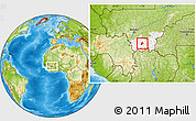 Physical Location Map of Kebila, highlighted grandparent region