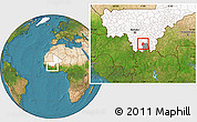 Satellite Location Map of Kebila, highlighted country, highlighted parent region