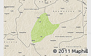 Physical Map of Kebila, shaded relief outside