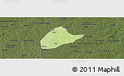 Physical Panoramic Map of Kebila, darken