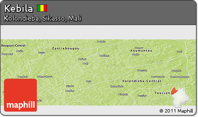Physical Panoramic Map of Kebila