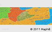 Satellite Panoramic Map of Kebila, political outside