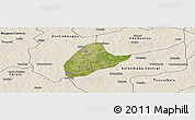 Satellite Panoramic Map of Kebila, shaded relief outside