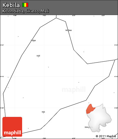 Blank Simple Map of Kebila