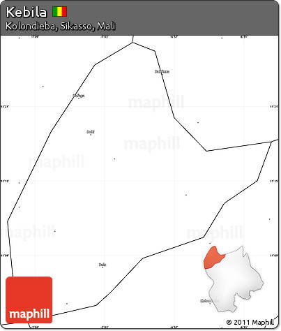 Blank Simple Map of Kebila