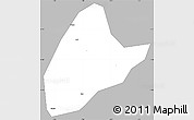 Gray Simple Map of Kebila, single color outside