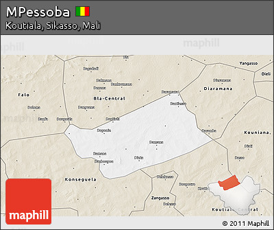Classic Style 3D Map of MPessoba