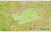 Physical 3D Map of MPessoba, satellite outside