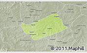 Physical 3D Map of MPessoba, semi-desaturated