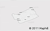 Silver Style 3D Map of MPessoba, single color outside