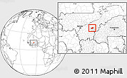 Blank Location Map of MPessoba, highlighted parent region