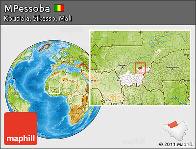 Physical Location Map of MPessoba, highlighted grandparent region