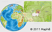 Physical Location Map of MPessoba, highlighted parent region, highlighted grandparent region