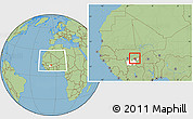 Savanna Style Location Map of MPessoba, highlighted parent region, highlighted grandparent region, within the entire country