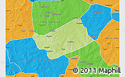 Physical Map of MPessoba, political outside