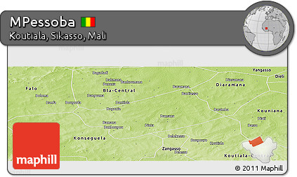 Physical Panoramic Map of MPessoba