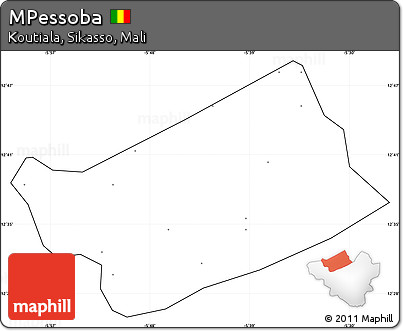 Blank Simple Map of MPessoba, cropped outside, no labels
