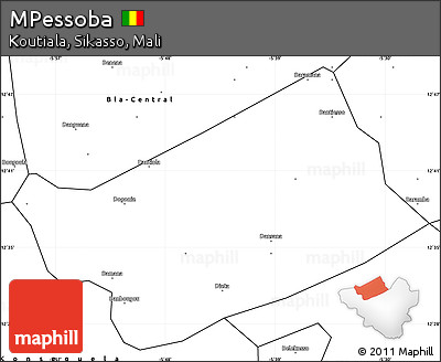 Blank Simple Map of MPessoba