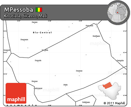 Blank Simple Map of MPessoba