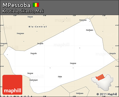 Classic Style Simple Map of MPessoba
