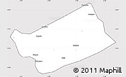 Silver Style Simple Map of MPessoba, cropped outside