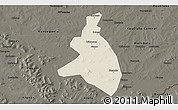 Shaded Relief 3D Map of Zangasso, darken