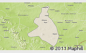 Shaded Relief 3D Map of Zangasso, physical outside