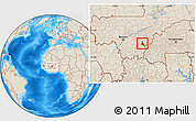 Shaded Relief Location Map of Zangasso