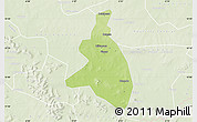 Physical Map of Zangasso, lighten