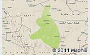 Physical Map of Zangasso, shaded relief outside