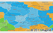 Political Shades Panoramic Map of Sikasso