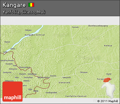 Physical 3D Map of Kangare