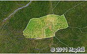 Satellite 3D Map of Kangare, darken