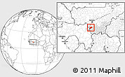 Blank Location Map of Kangare, highlighted grandparent region