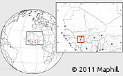 Blank Location Map of Kangare, highlighted parent region, within the entire country