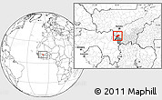 Blank Location Map of Kangare, highlighted parent region, highlighted grandparent region